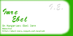 imre ebel business card